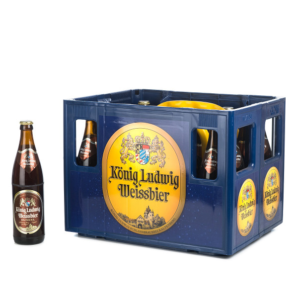 König Ludwig Weißbier Dunkel in der 0,5l Glasflasche