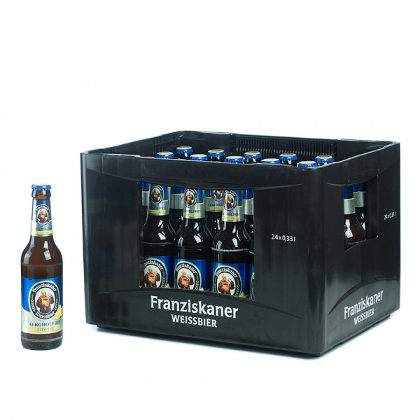 Franziskaner Hefe-Weißbier Alkoholfrei Zitrone 24 x 0,33l