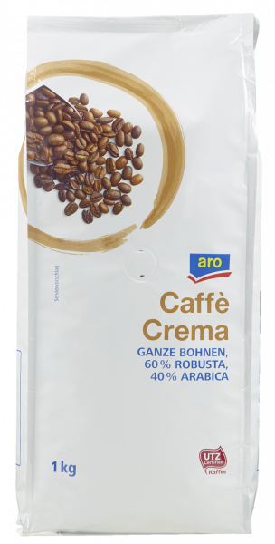 aro Kaffee Crema Bohnen - 1 x 1 kg Beutel