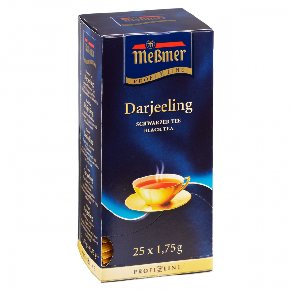 Meßmer Profi-Line Schwarzer Tee Darjeeling blumig-lieblich, 25 Teebeutel Packung
