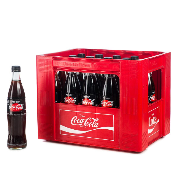 Coca Cola Zero 20 X 0 5l Glas Online Bestellen Getraenkedienst Com