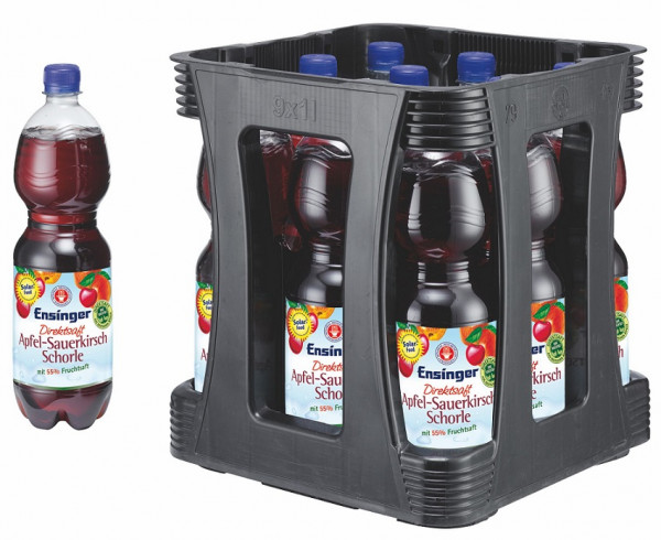 Ensinger Direktsaft Apfel-Kirsch PET 9 x 1l