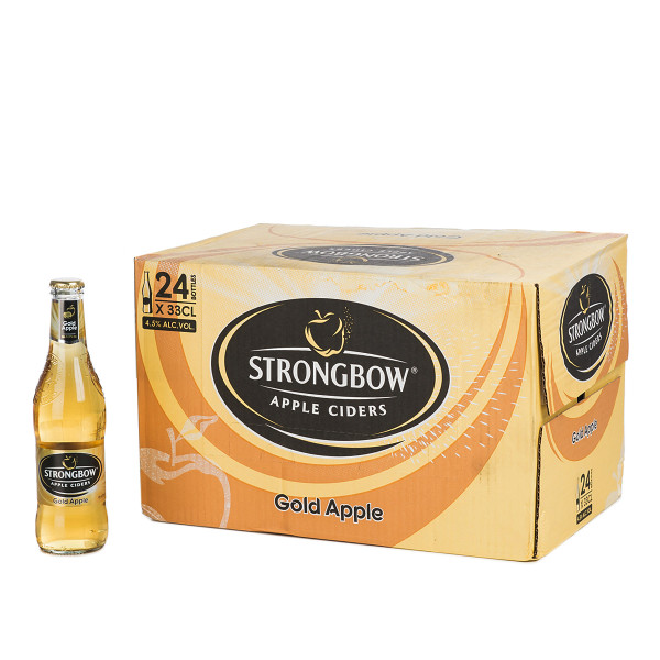 Strongbow Apple Cider in der 0.33l Glasflasche