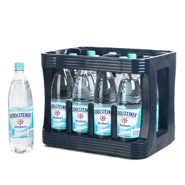 Gerolsteiner Medium Mineralwasser in der 1l PET Flasche