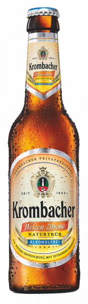 Krombacher Weizen-Zitrone Naturtrüb Alkoholfrei 24 x 0,33l