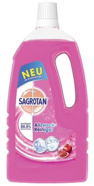 Sagrotan Allzweck Reiniger Granatapfel&Kirschblüte Oberflächenreiniger 1,5 l Flasche