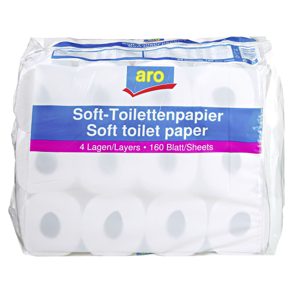 aro Toilettenpapier Weiß 4 lagig
