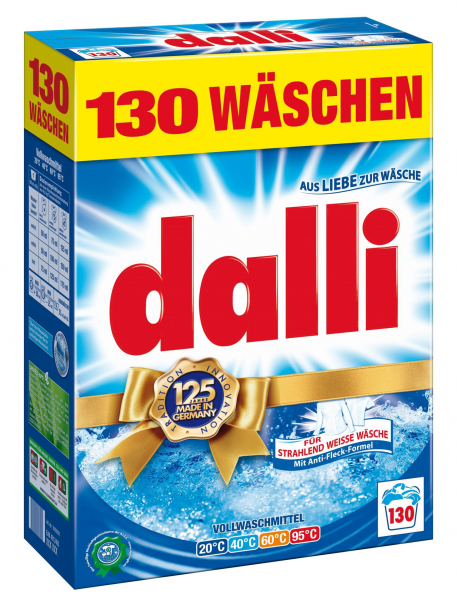 Dalli Vollwaschmittel Pulver 130 Wäschen - Packung