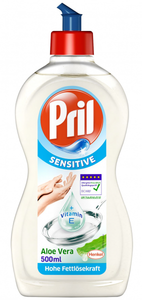 Pril Hand Geschirrspülmittel Konzentrat Aloe Vera flüssig - 500 ml Flasche