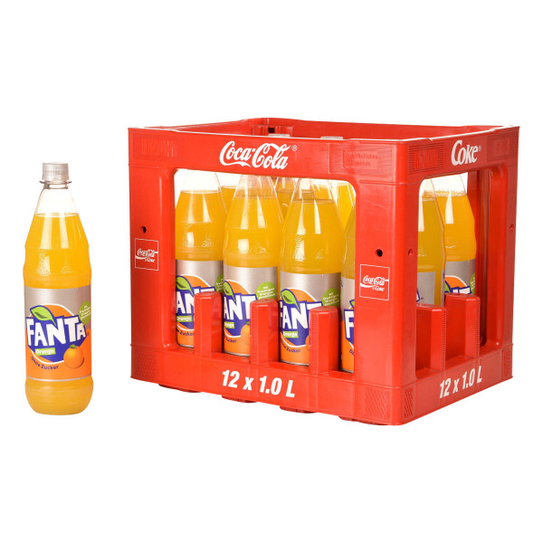 Fanta Orange ohne Zucker 12 x 1l