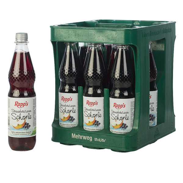 Rapp's Schorle Apfel-Johannisbeer 12 x 0,75l