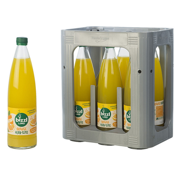 Bizzl Orange herb-süß 6 x 0,75l