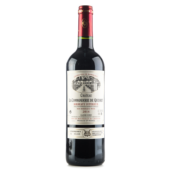 Château la Commanderie de Queyret Bordeaux Supérieur AC 2014 in 0,75l Glasflasche