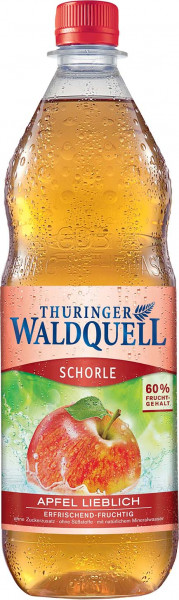 Thüringer Waldquell Apfelschorle lieblich 12 x 1l