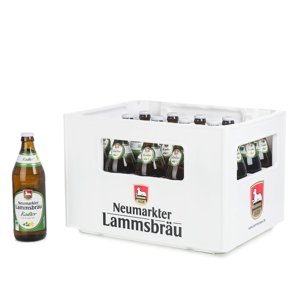 Lammsbräu Radler in der 0,5l Glasflasche