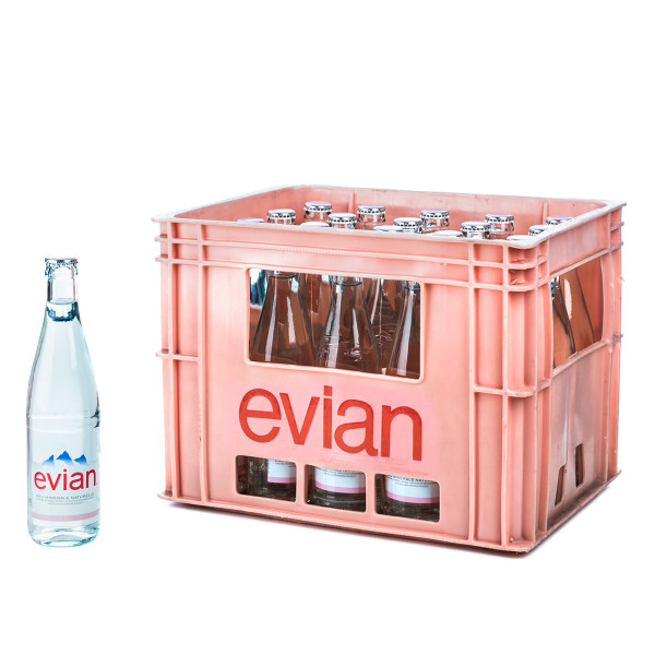 Evian 20 x 0,5l Glas