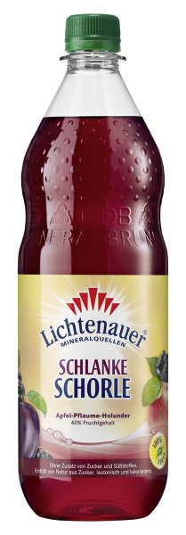 Lichtenauer Mineralquellen Schlanke Schorle Apfel-Pflaume-Holunder 12 x 1l