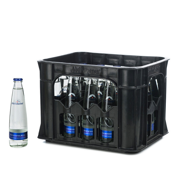 Adelholzener Gastro Classic sprudelig in der 0,25l Glasflasche