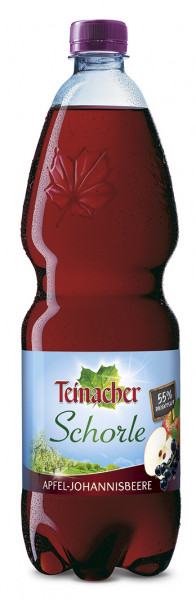 Teinacher Apfel-Johannisbeerschorle PET 9 x 1l