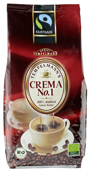 Tempelmann Kaffee Crema Bio - 1,00 kg Beutel | getraenkedienst.com