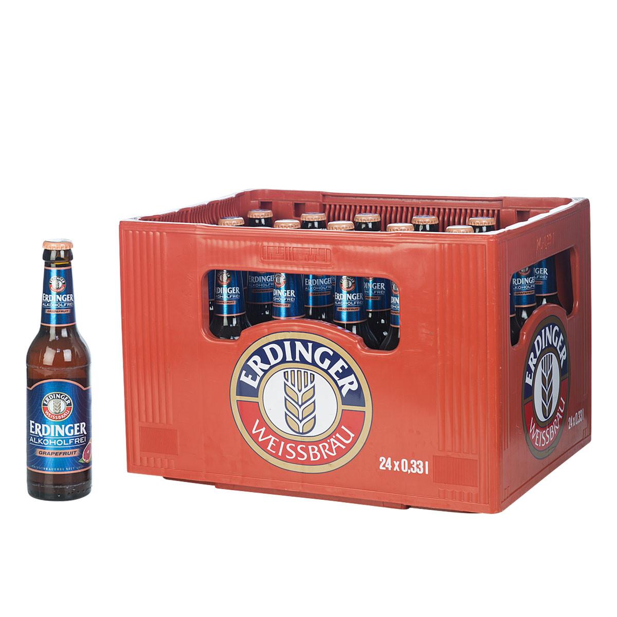 Erdinger Alkoholfrei Grapefruit 24 X 0 33l Getraenkedienst Com