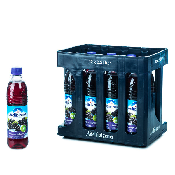 Adelholzener Brombeer-Holunder 12 x 0,5l PET | getraenkedienst.com