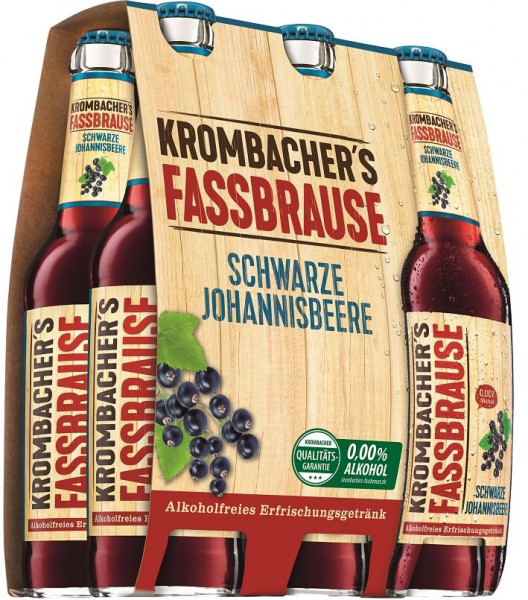 Krombacher Fassbrause Schwarze Johannisbeere 6 x 0,33l