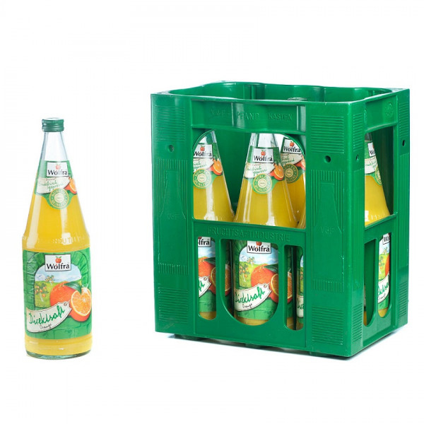 Wolfra Orange-direktsaft 6 x 1l
