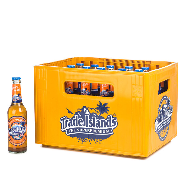 Trade Island Ice Tea Sunny Peach in der 0,33l Glasflasche