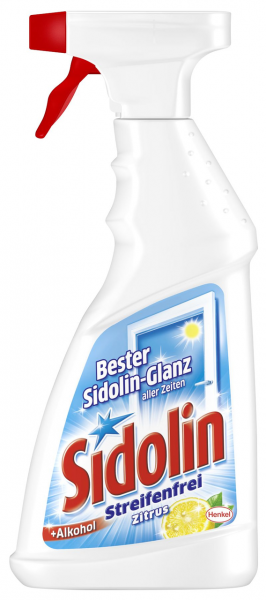 Sidolin Glasreiniger Zitrus flüssig - 500 ml Flasche