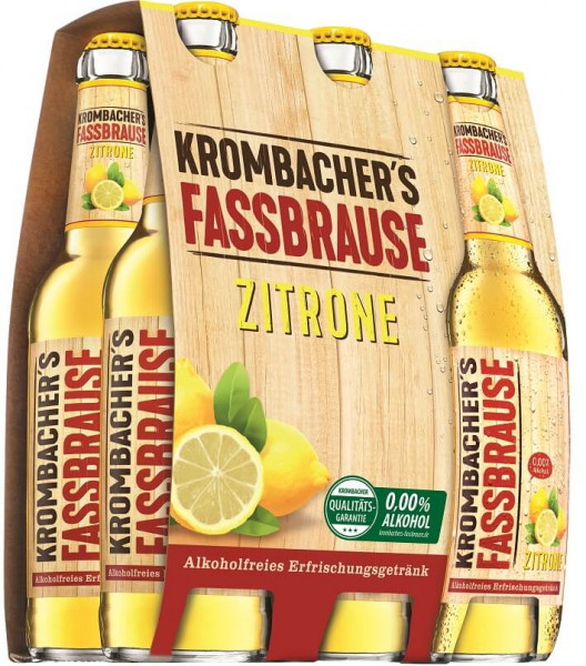 Krombacher Fassbrause Zitrone 6 x 0,33l