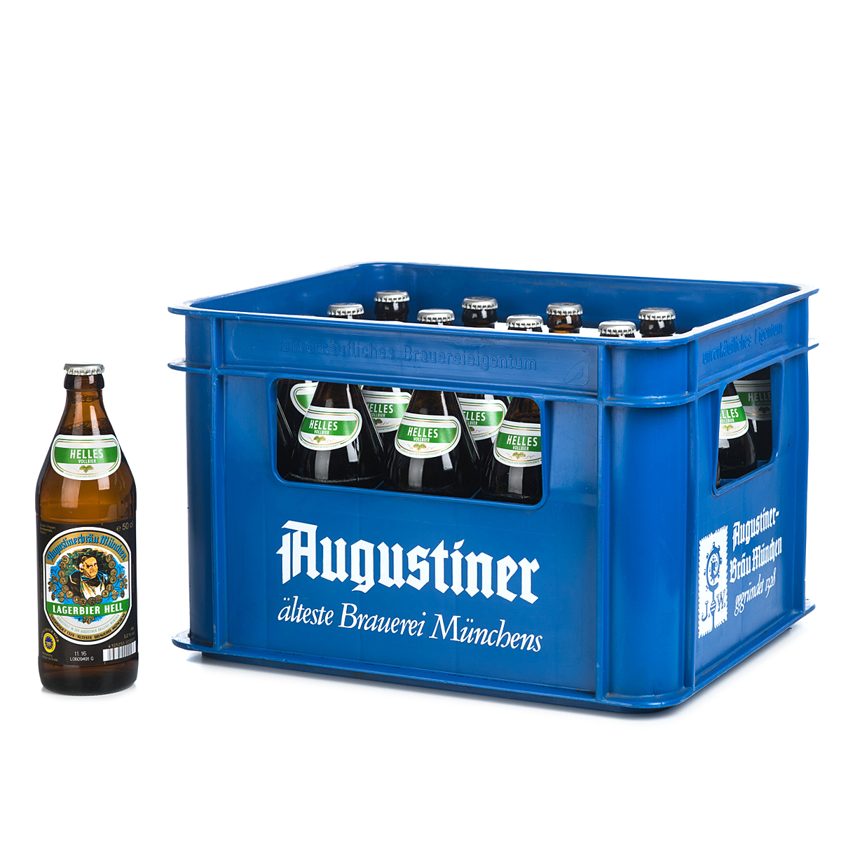Augustiner-Bräu Bier Hell - Kasten - 20 Flaschen à 0,5 l