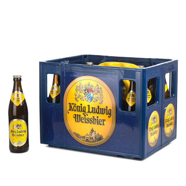 König Ludwig Helles Weißbier in der 0,5l Glasflasche