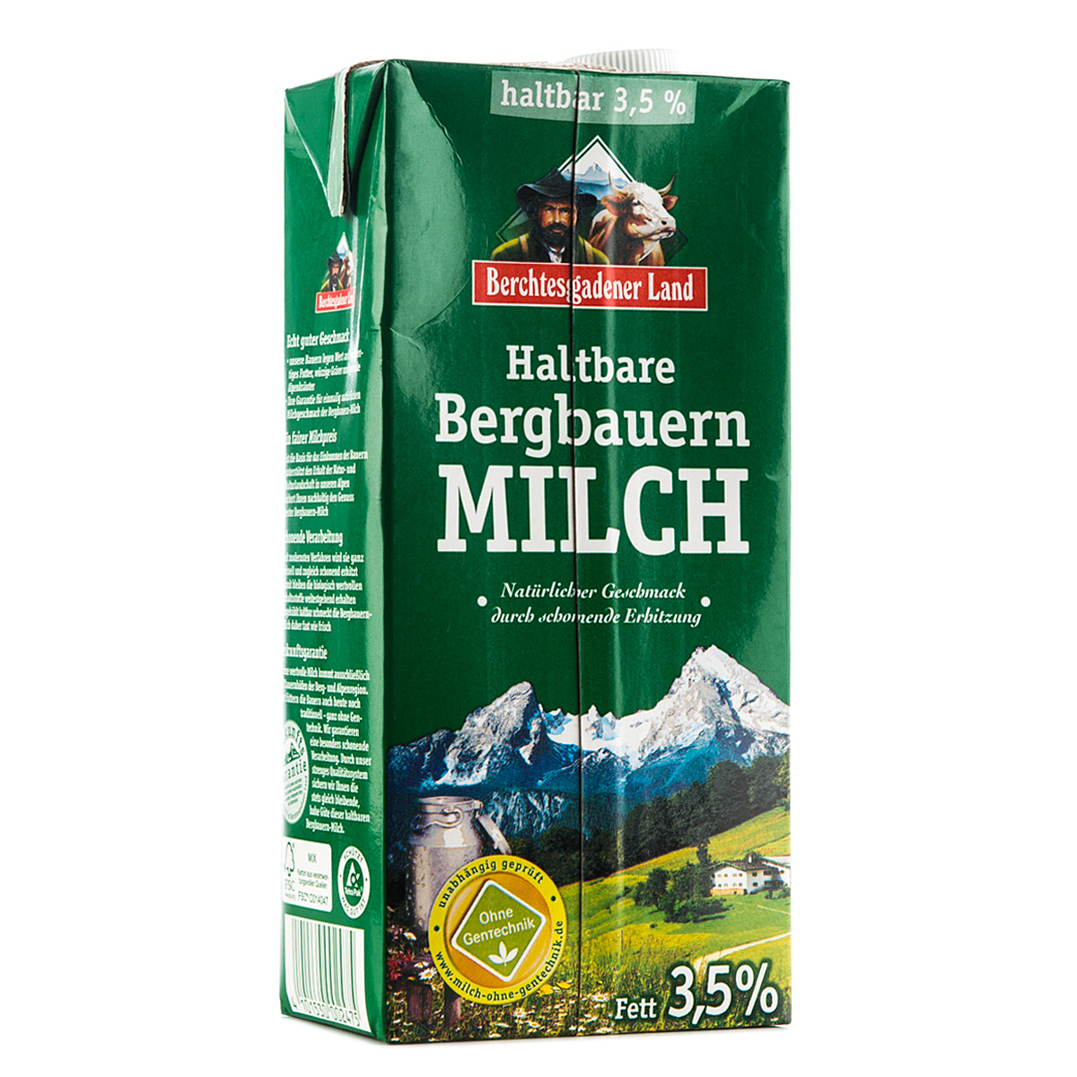 Haltbare Bergbauernmilch 3,5% 12 x 1l (7% MwSt.) | getraenkedienst.com