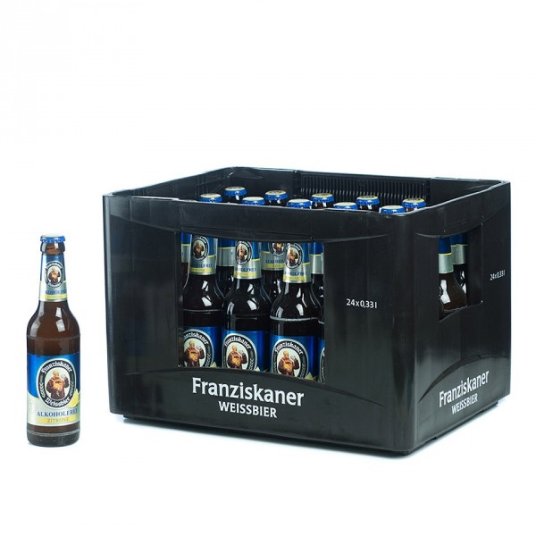 Franziskaner Hefe-Weißbier Zitrone alkoholfrei 24 x 0,33l