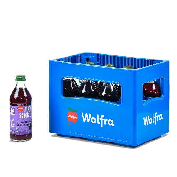 Wolfra Alpenschorle Johannisbeer 11 x 0,33l