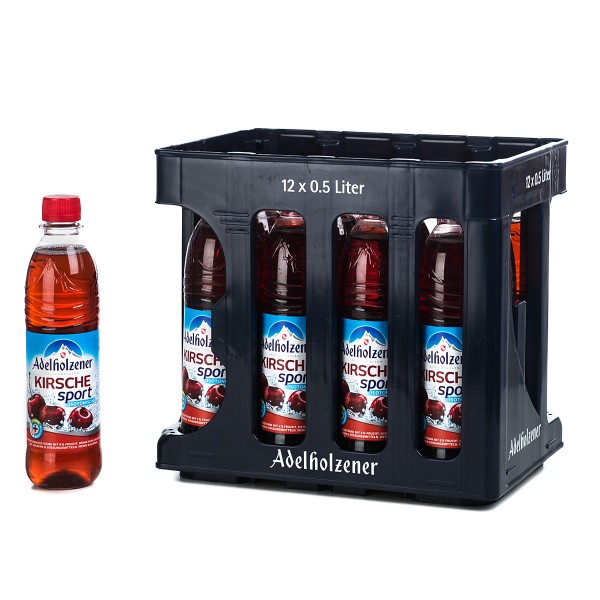 Adelholzener Sport Kirsche in der 0,5l PET Flasche