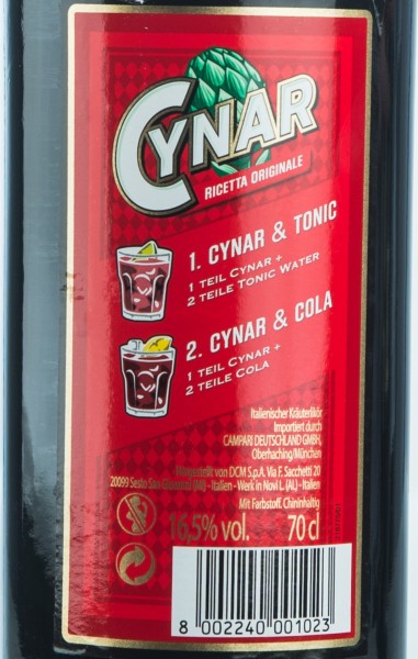 Cynar Artischocken Kräuterlikör 0,7l