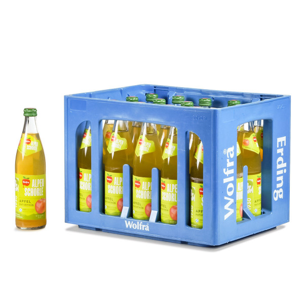 Wolfra Alpenschorle Apfel trüb 20 x 0,5l
