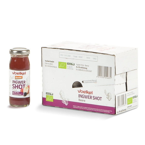 Voelkel Shot Ingwer Beere 8 x 0,095l
