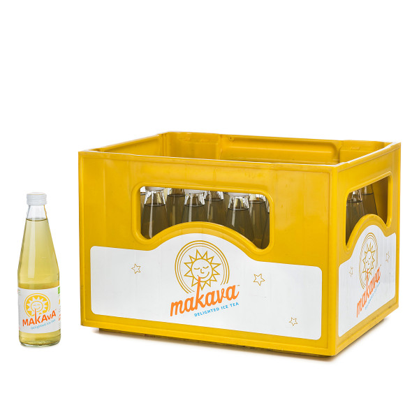 Makava delighted ice tea in der 0,33l Glasflasche