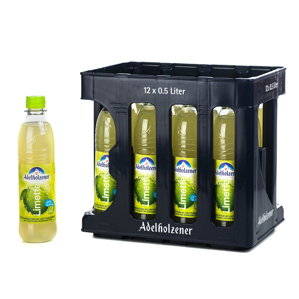 Adelholzener Limette in der 0,5l PET Flasche