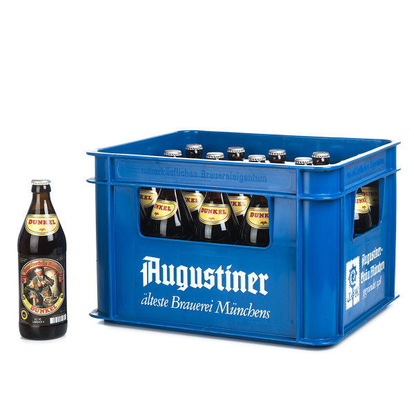 Augustiner Lagerbier Dunkel in der 0,5l Glasflasche