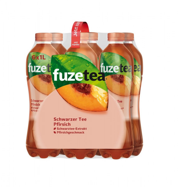 Fuze Tea schwarzer Tee Pfirsich 6 x 1l PET