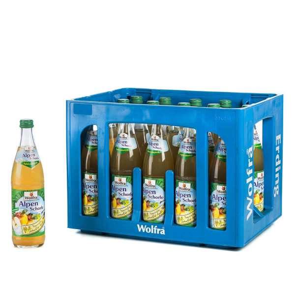 Wolfra Alpenschorle Apfel trüb 20 x 0,5l