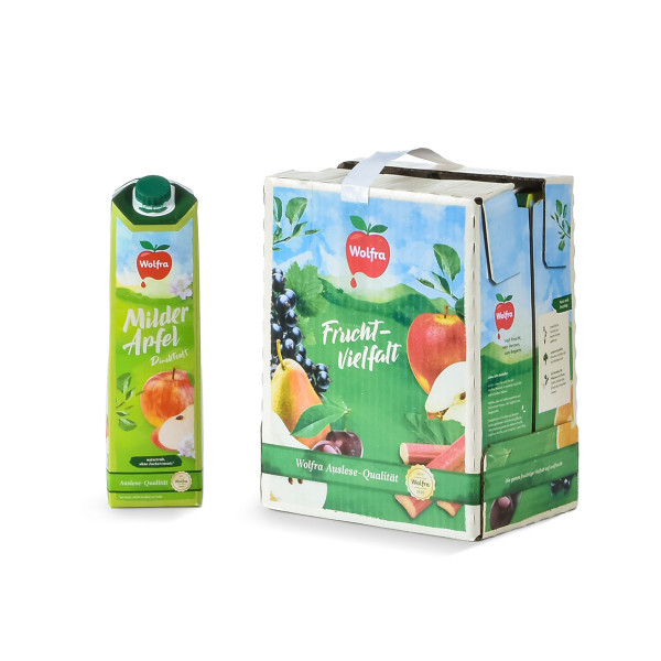 Wolfra milder Apfel Tetrapak 6 x 1l