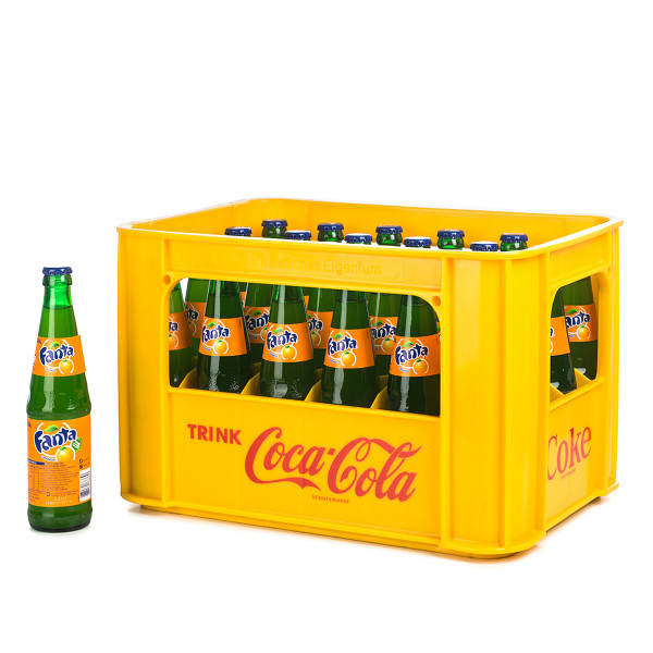 Fanta Orange in der 0,33l Glasflasche