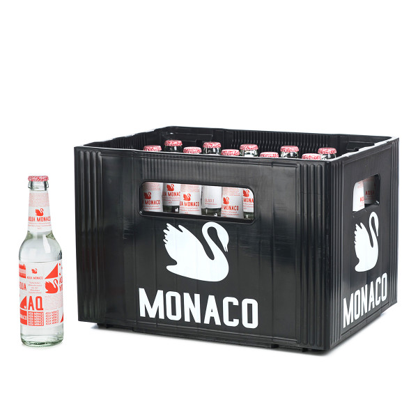 Aqua Monaco Rot klein 0,33l Glasflasche