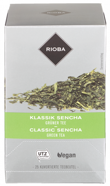 Rioba Grüner Tee Klassik Sencha Teebeutel - 1 x 55 g Schachtel