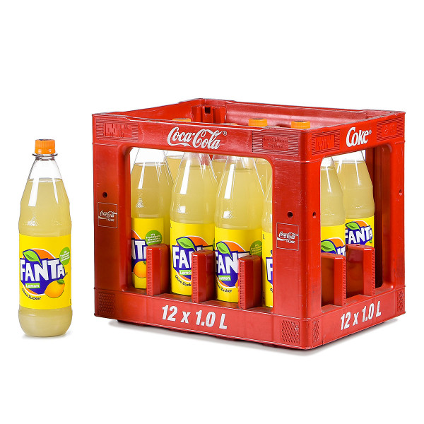 Fanta Lemon ohne Zucker PET 12 x 1l